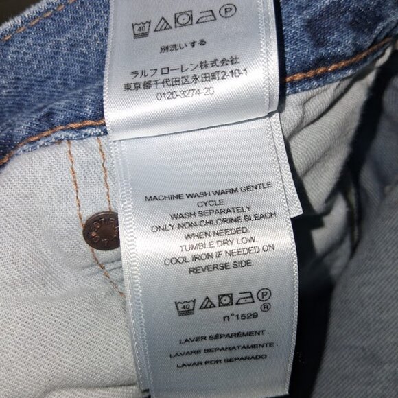 Polo Ralph Lauren Avery Boyfriend Patchwork Jeans Sz 31 - Picture 9 of 9